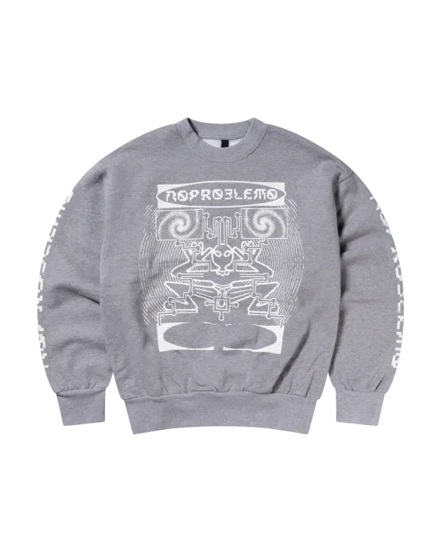 No Problemo Braniac hanorac gri melanj fleece