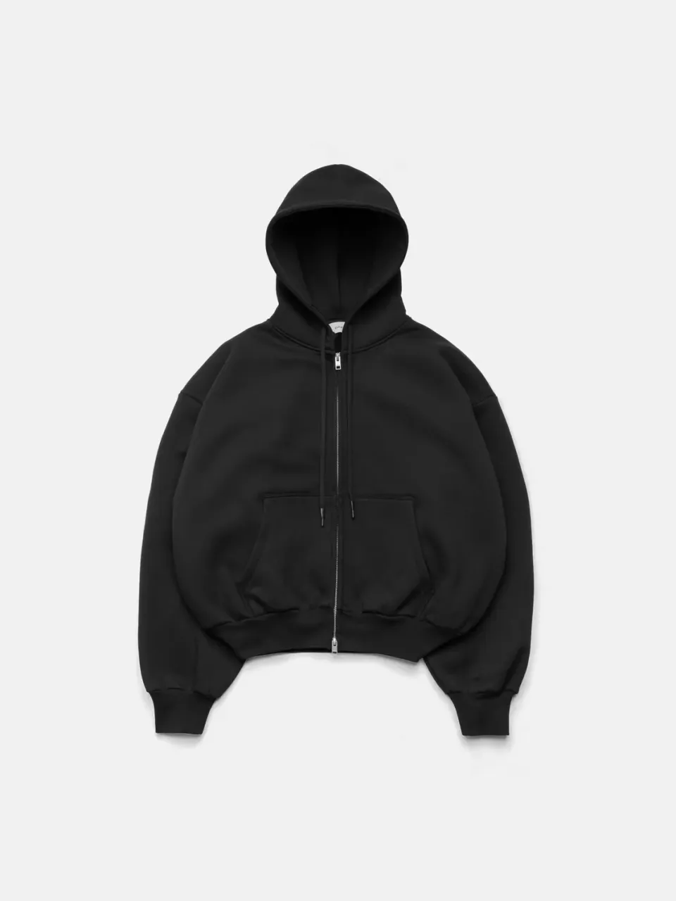 Enrage Bubble Zip Hoodie hanorac negru fleece gros