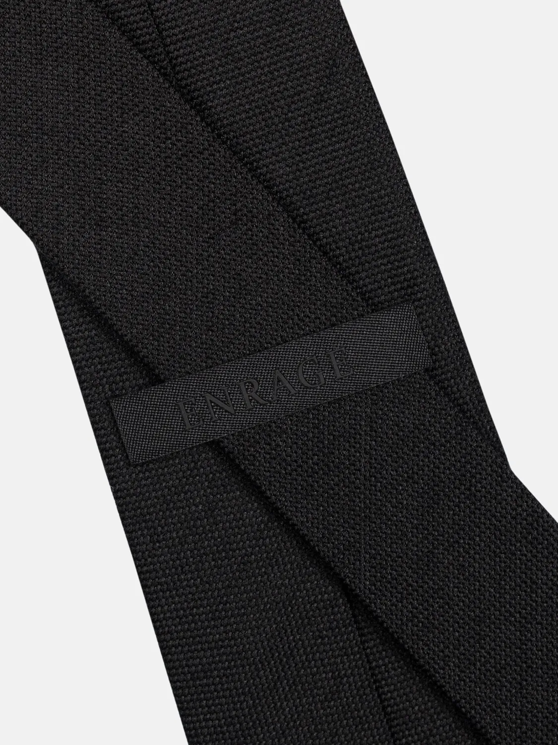 Enrage Square Tie Black eșarfă lână și mătase neagră