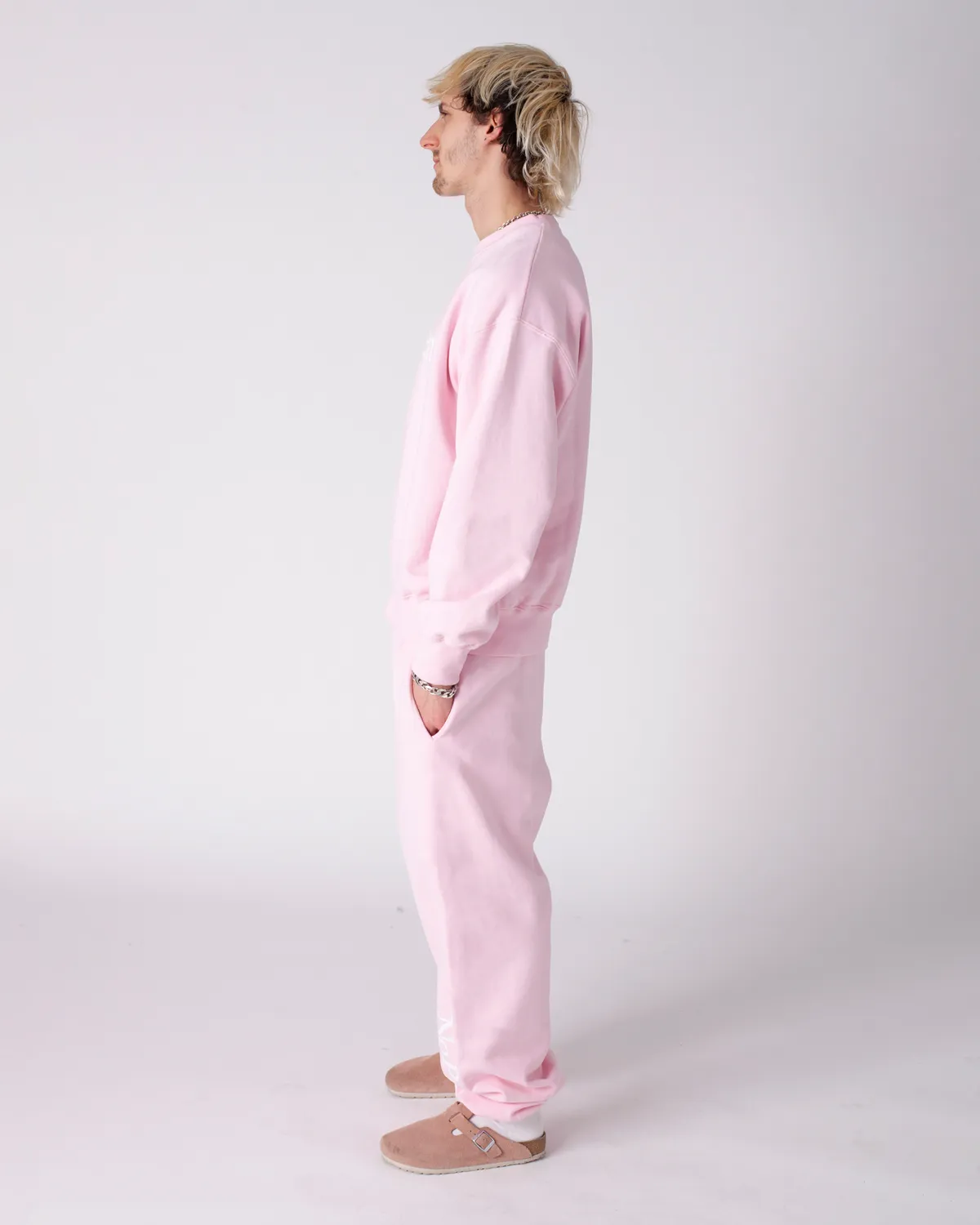 No Problemo NP30002.03 pantaloni trening Pale Pink bumbac
