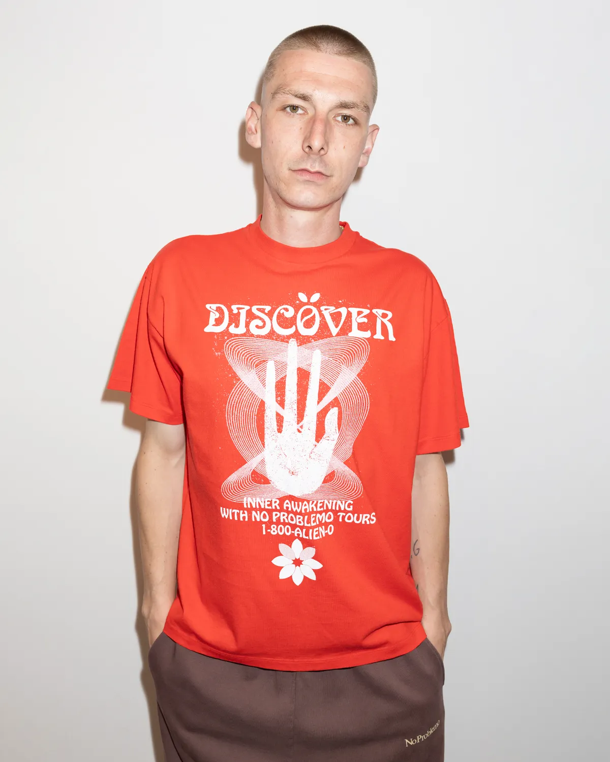 No Problemo Discovery SS Tee NP60006.06 tricou rosu bumbac greu