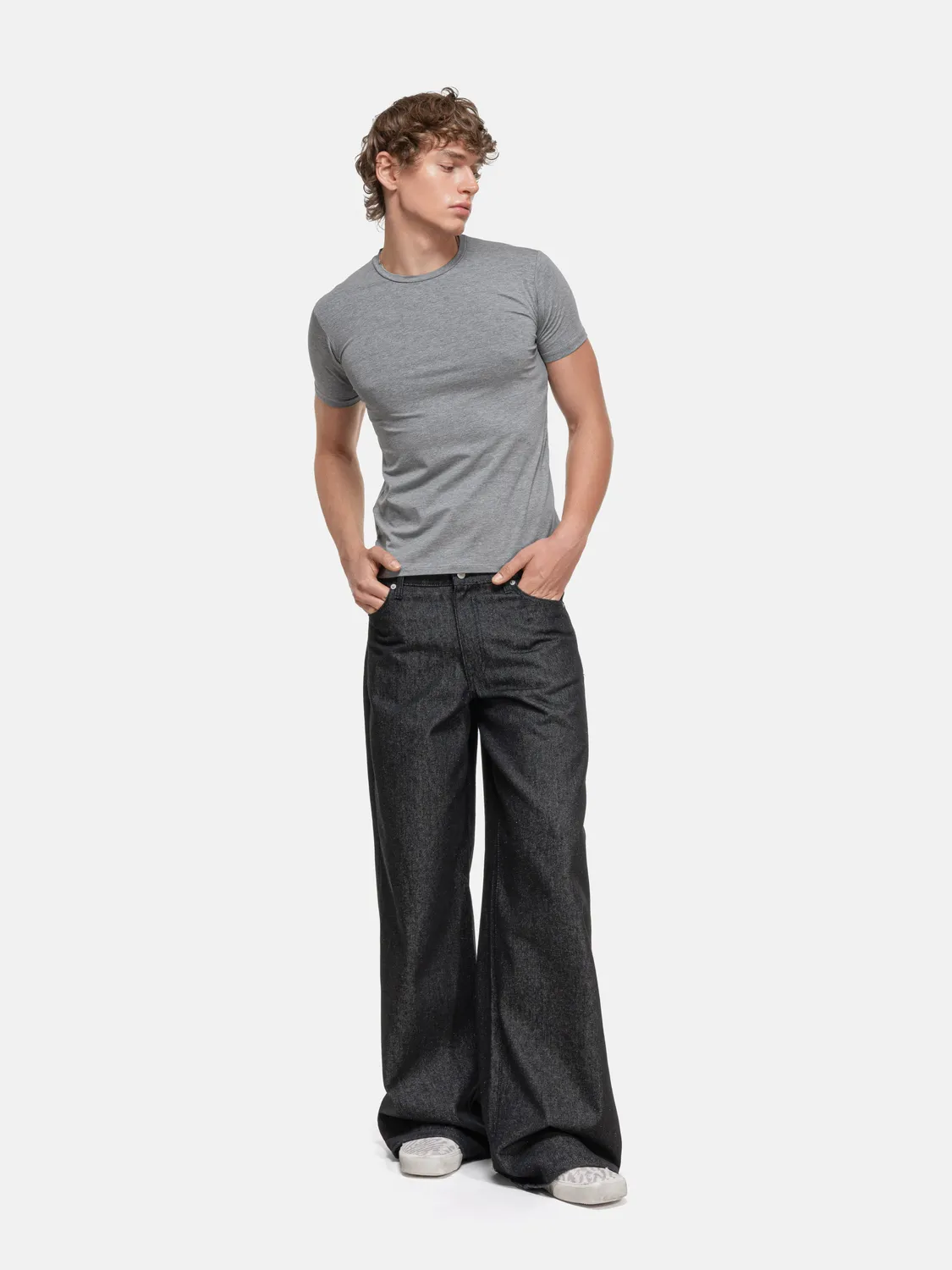 Enrage Daily Tee Grey tricou gri modal elastic