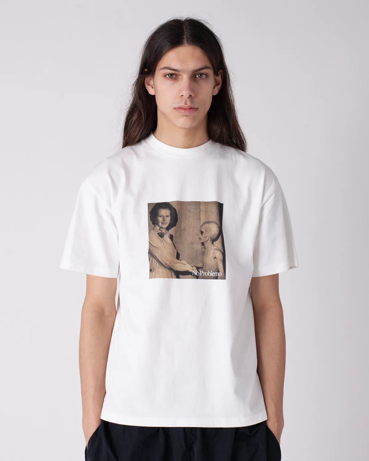 No Problemo Special Relationship tricou alb bumbac greu