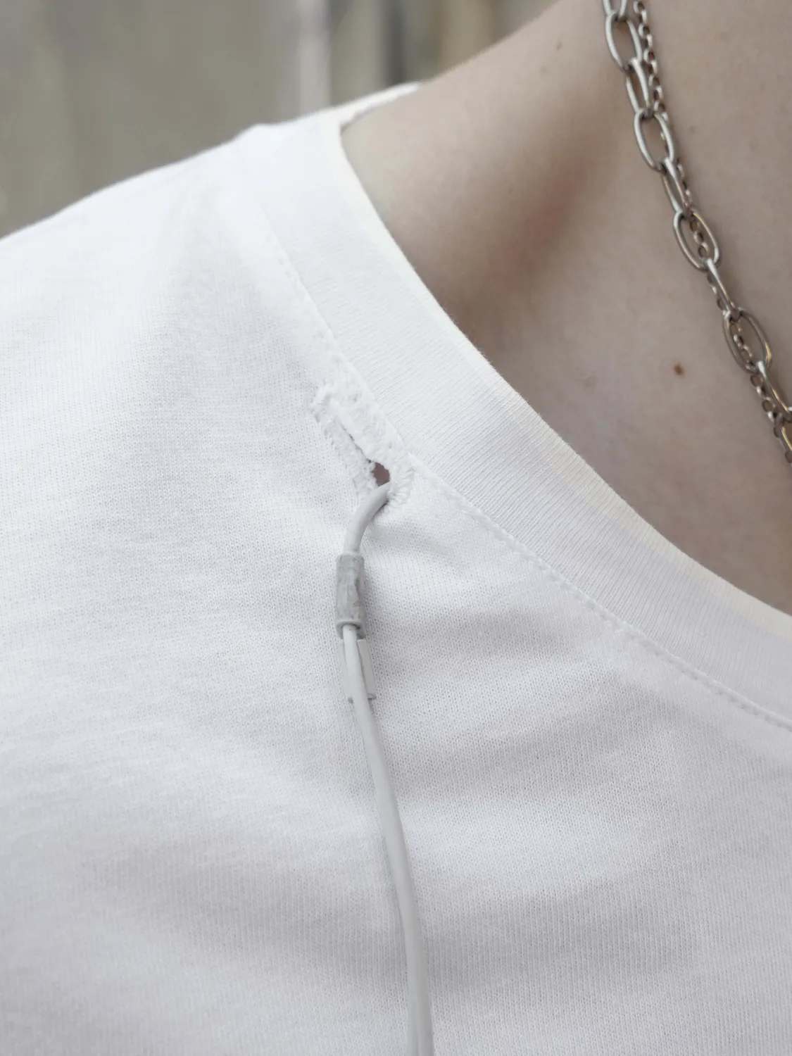 Enrage Round Neck Tee tricou alb bumbac