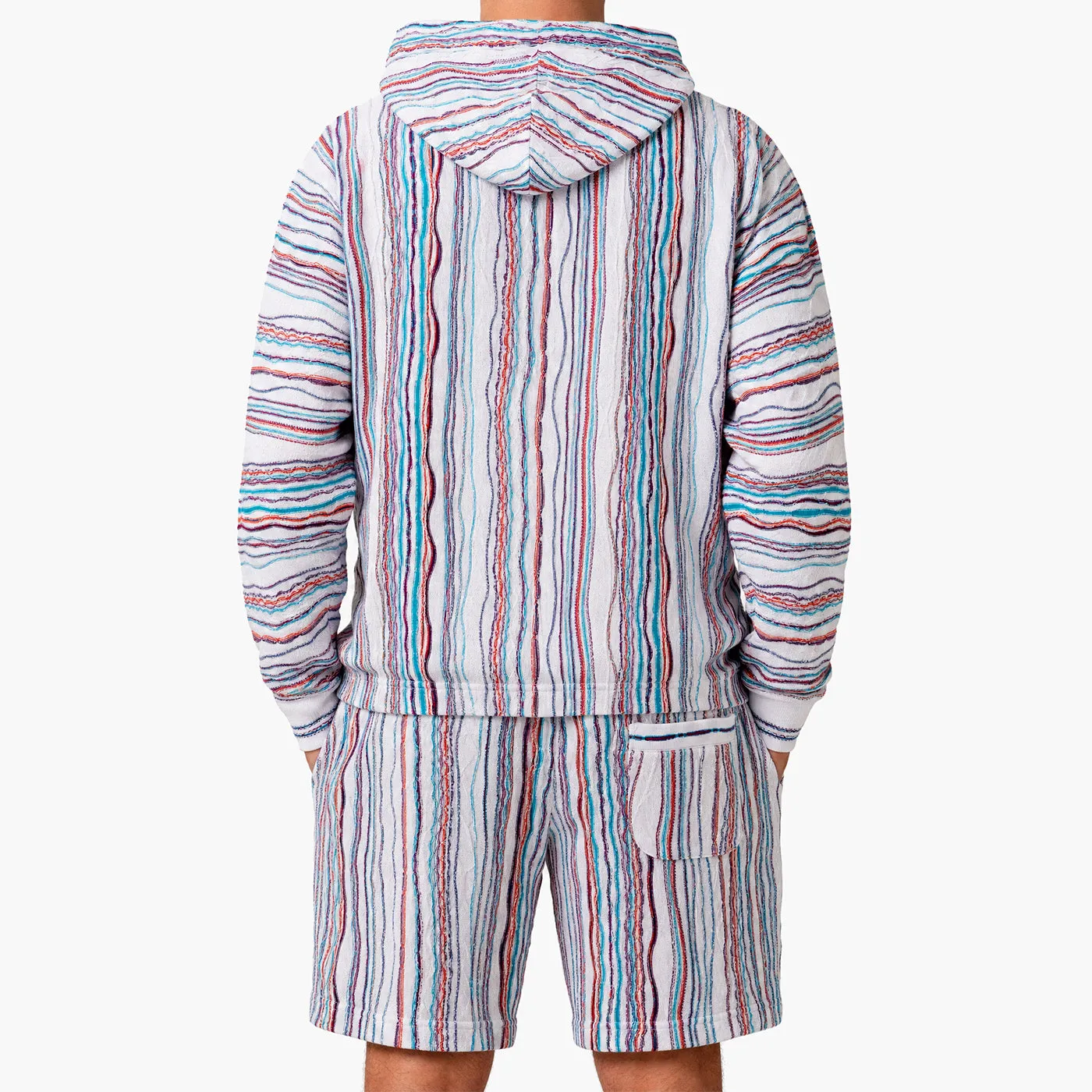 COOGI Light Weight Sweater Knit Hoody White Base hanorac alb
