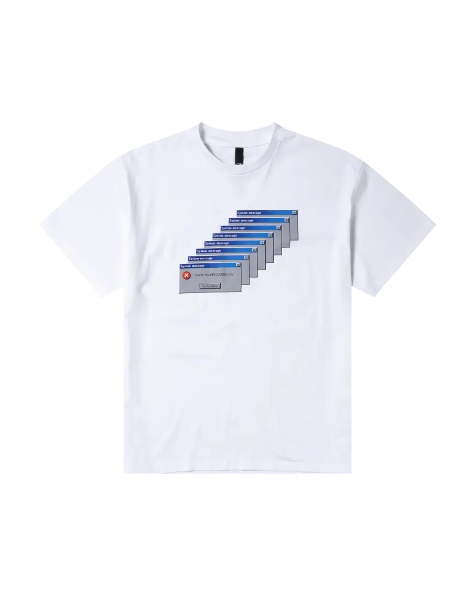 No Problemo Critical Error NP60010.03 tricou alb bumbac