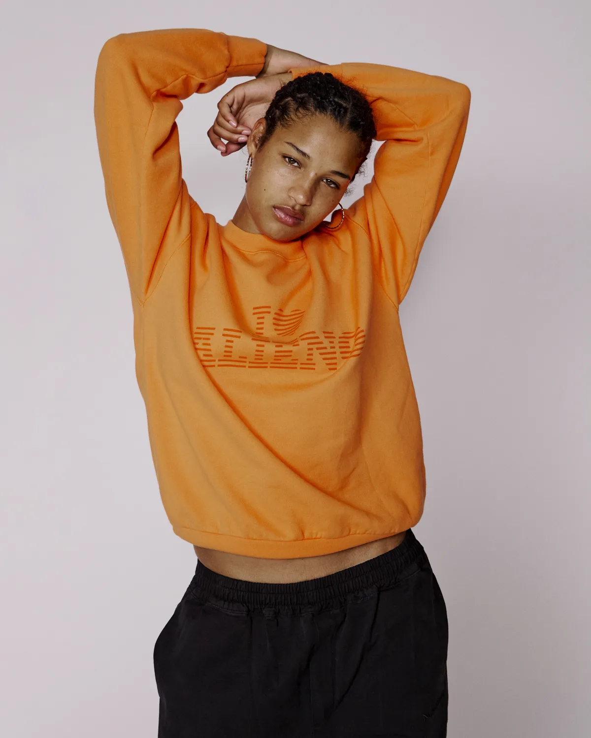 No Problemo I Heart Sweatshirt bluza portocalie