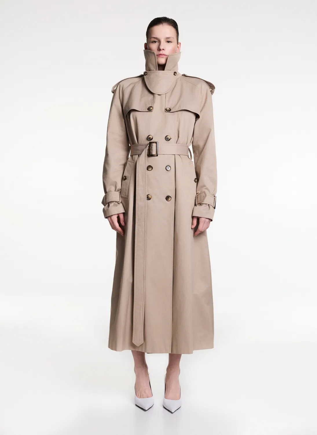 Dualitae trench lung bej arhitectural S-XL