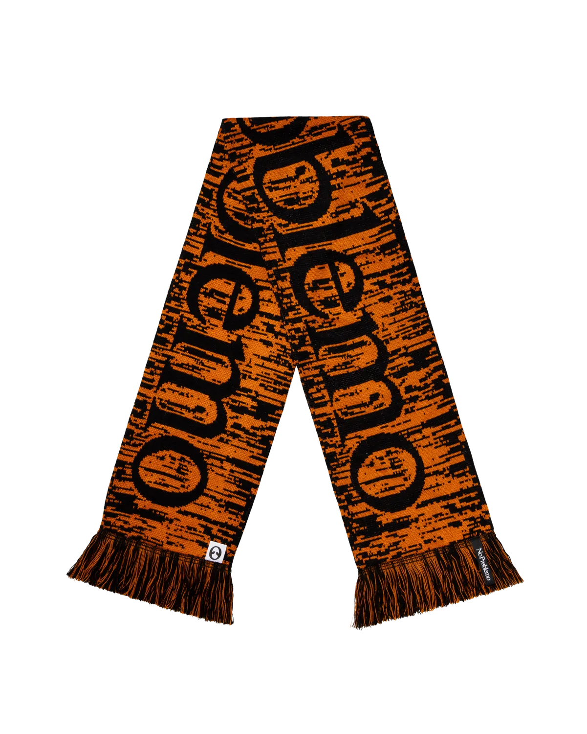 No Problemo Glitch fular portocaliu acrilic