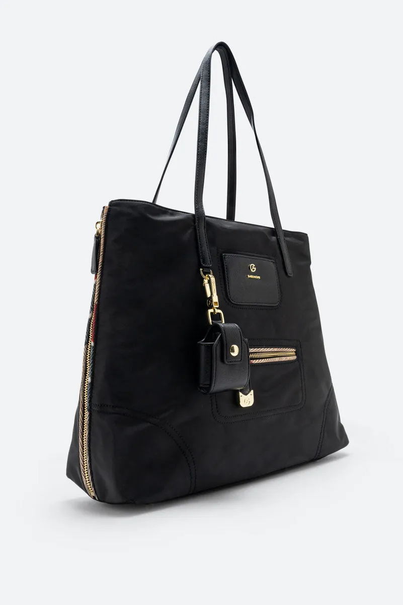 Gattinoni Colorsoul shopper nylon negru mare