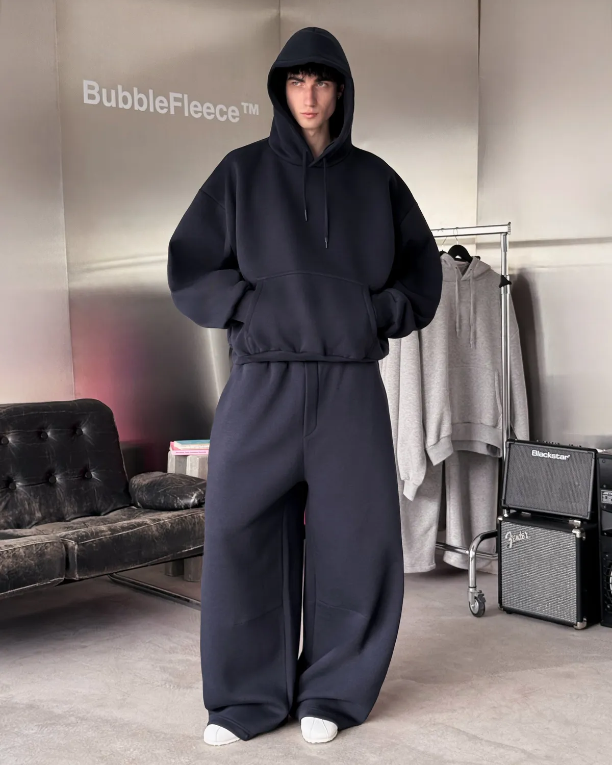 Enrage Bubble hanorac negru Night BubbleFleece 2.0
