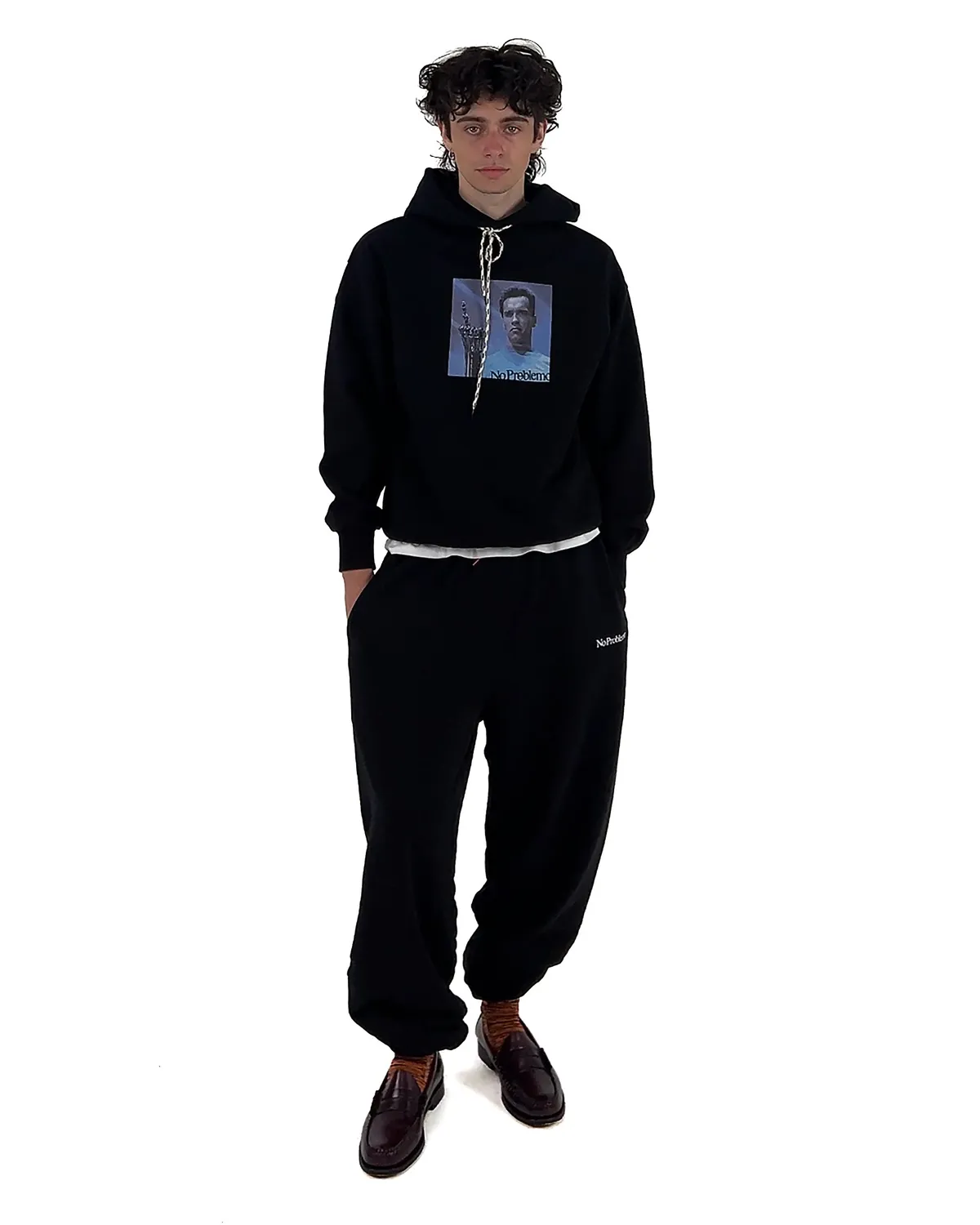 No Problemo I'll Be Back Hoodie hanorac negru bumbac