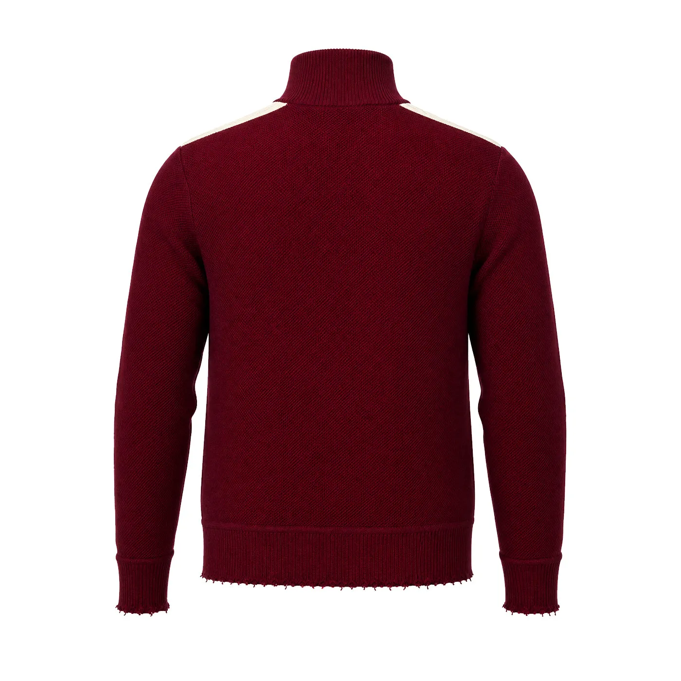 COOGI Heavy Weight Fashion Knit Track Jacket jacheta burgundy bumbac
