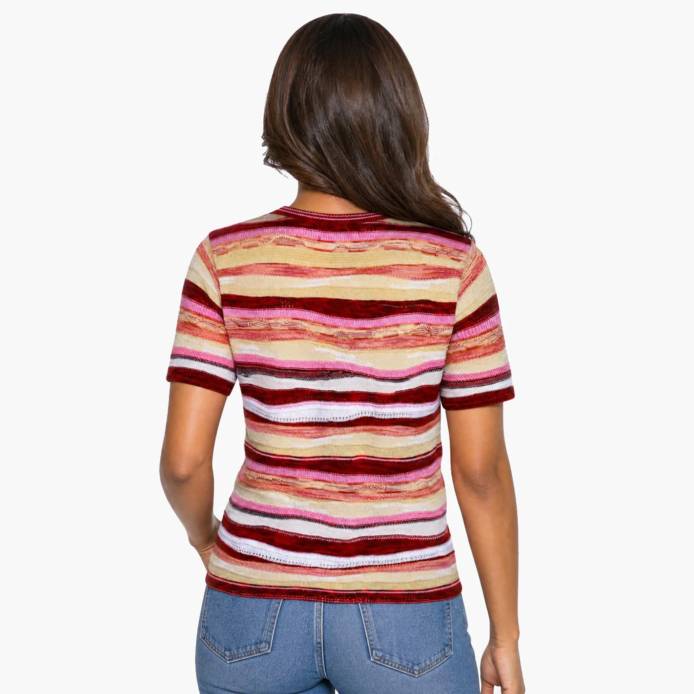 COOGI All-Season top tricotat dama roz-galben