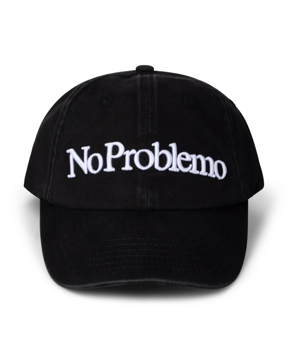 No Problemo șapcă bumbac neagră broderie O/S