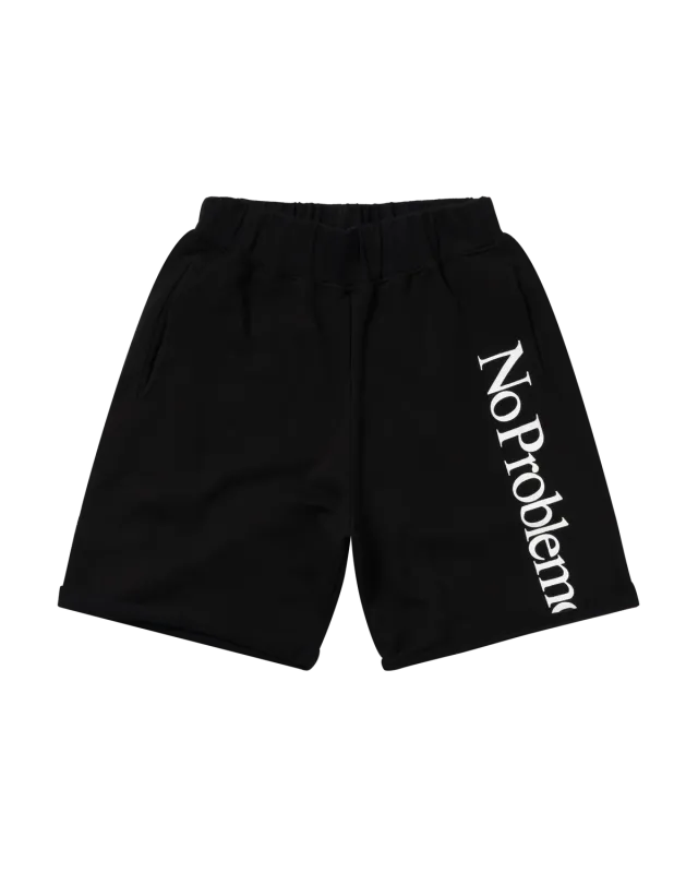 No Problemo Sweatshorts pantaloni scurti negri bumbac