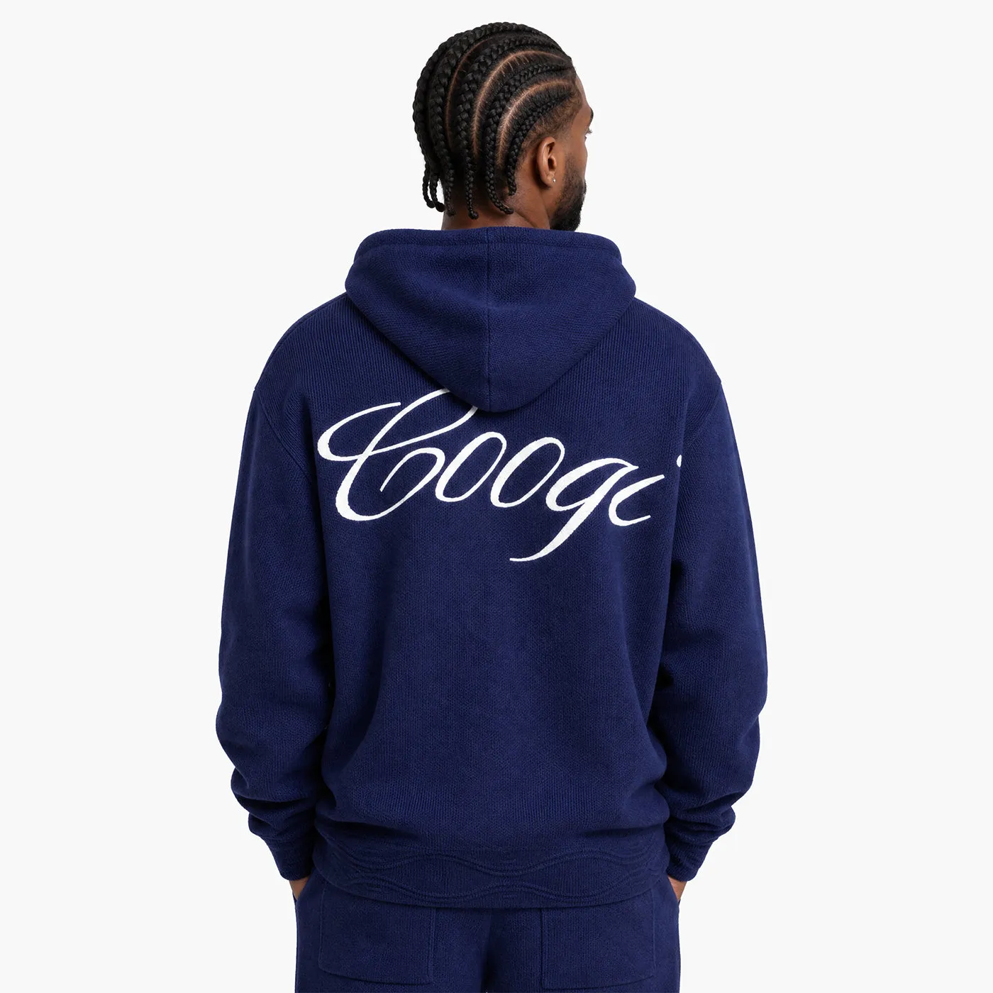 COOGI Heavy Weight Fashion Knit hanorac albastru bumbac gros