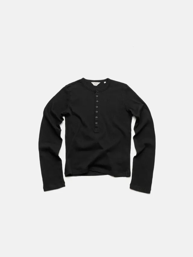 Enrage Henley Longsleeve bluza neagra bumbac