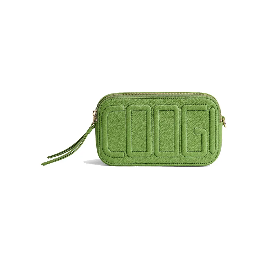 COOGI Dover Geanta Camera Verde Piele 20x11 cm