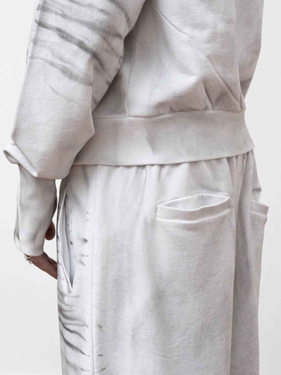 Enrage Dirty Spray Pantaloni Sport Albi Bumbac