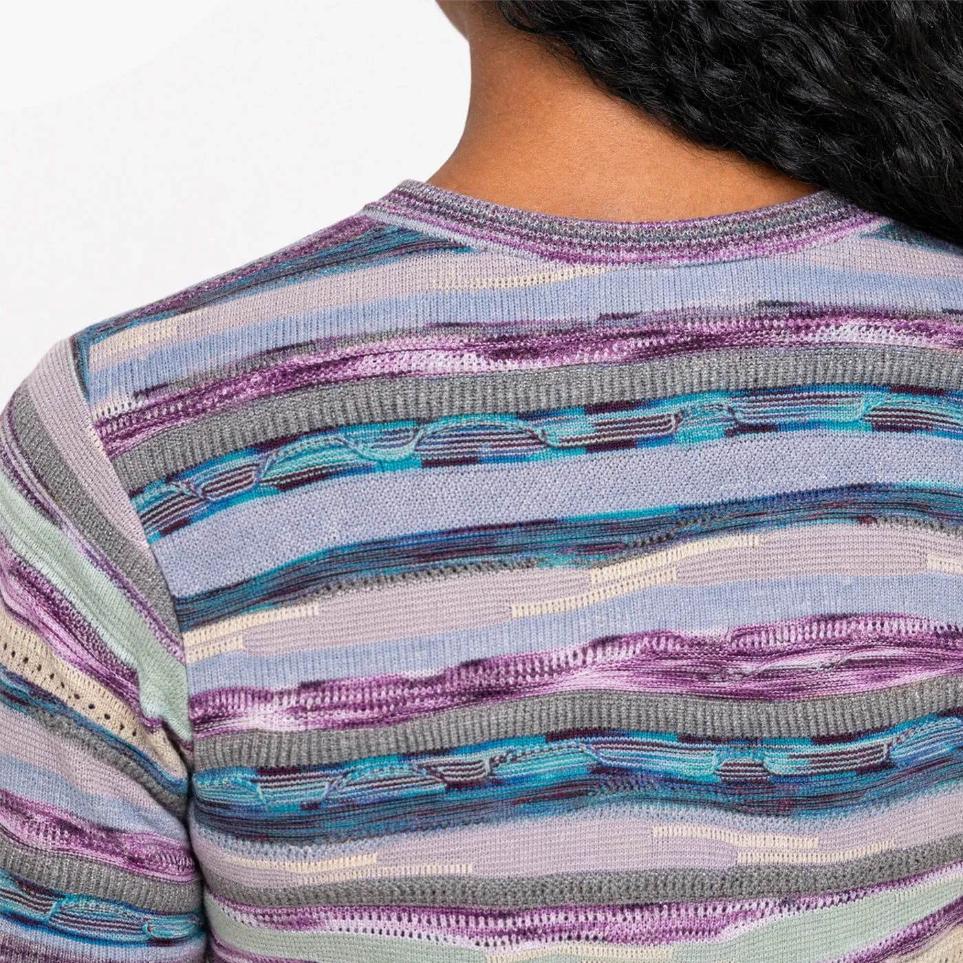 COOGI All-Season Knit Top bluza dama mov maneca scurta