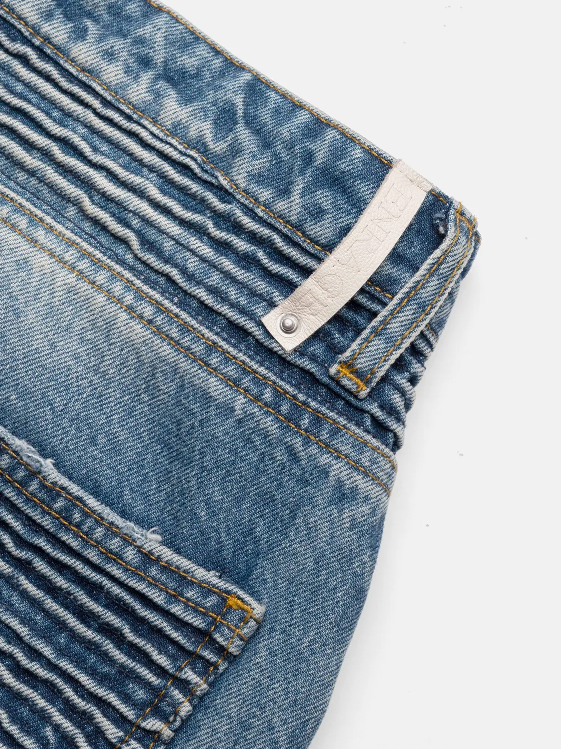 Enrage Biker Jeans blugi albaștri denim greu
