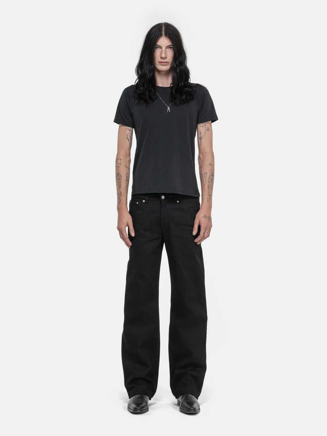 Enrage Straight Jeans blugi negri drepti