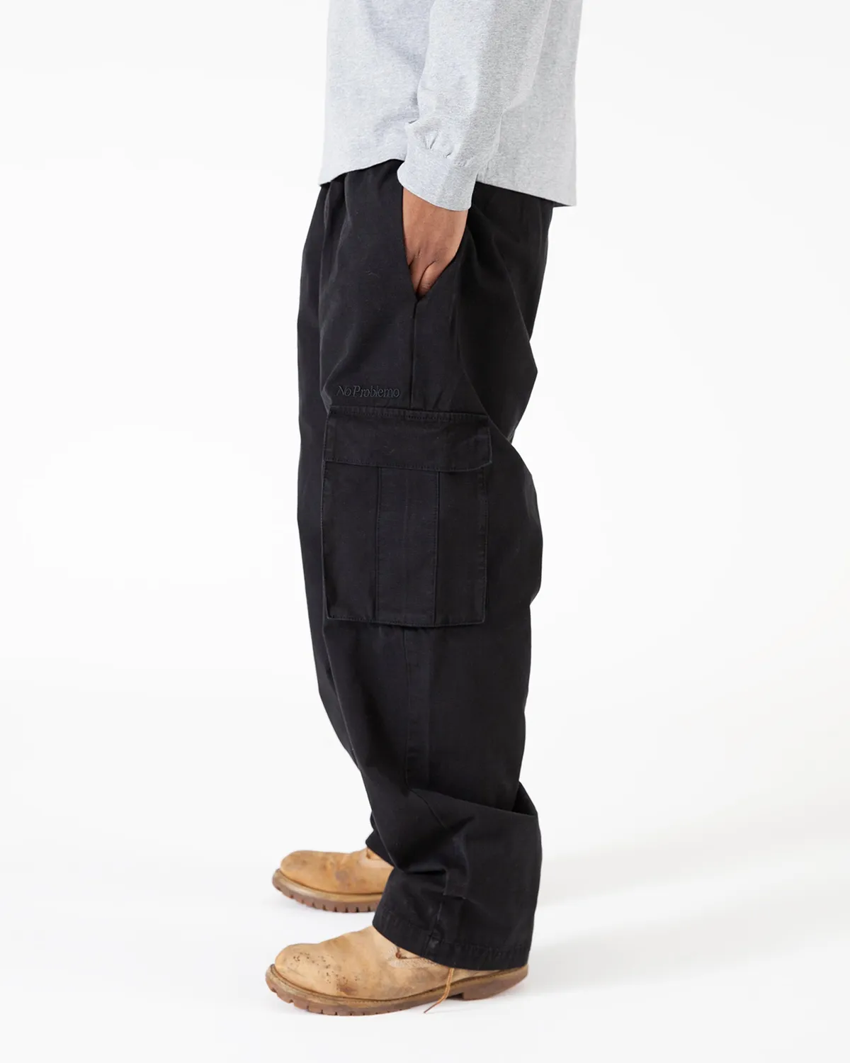 No Problemo Mini Problemo Ripstop pantaloni cargo negri