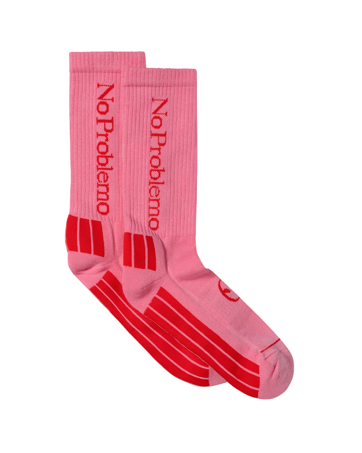 No Problemo Sock șosete roz jacquard talpă groasă