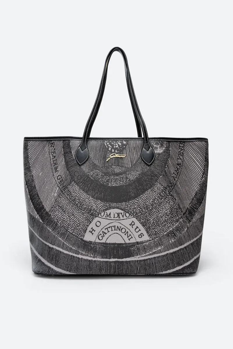 Gattinoni Planetarium Monochrome shopping bag gri 38cm