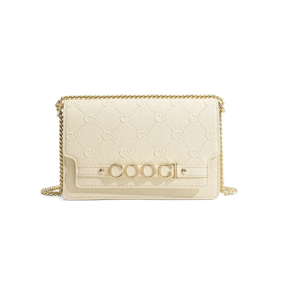 COOGI Capitola Crossbody geanta crem piele naturala