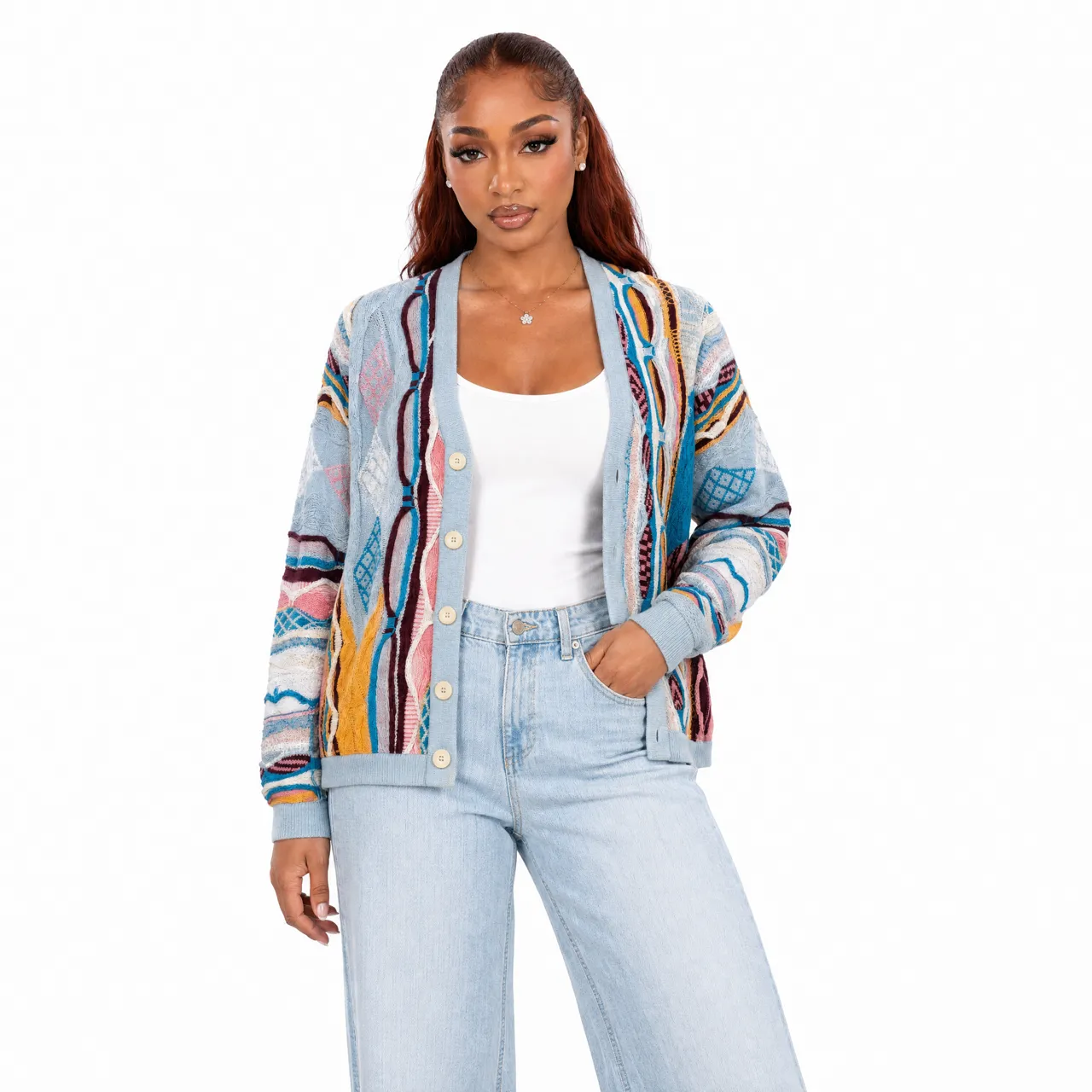 COOGI Florida cardigan dama pastel bumbac