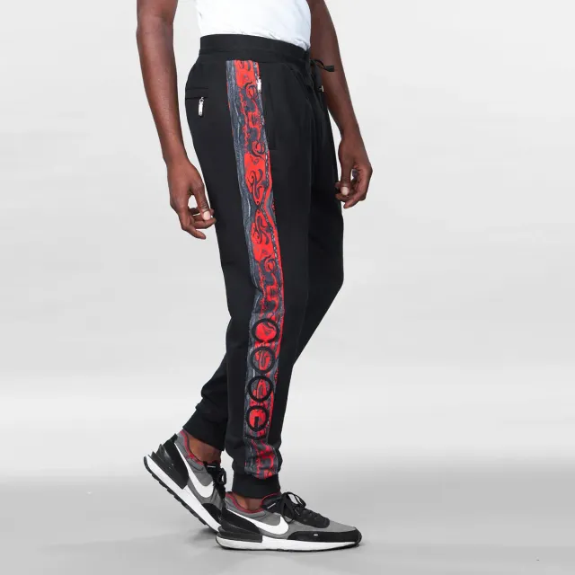 COOGI Classic Red-Black joggeri negri din bumbac