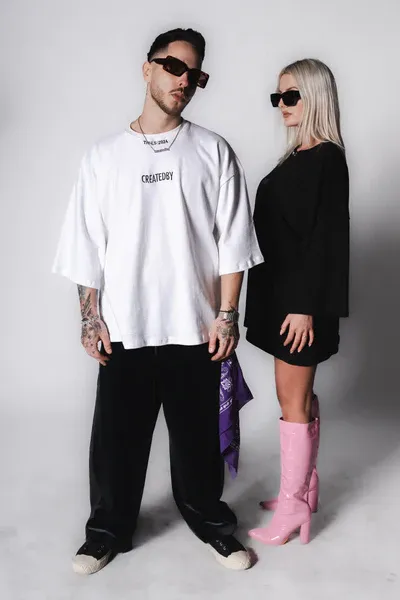 Createdby Butterfly V3 tricou alb oversize bumbac greu