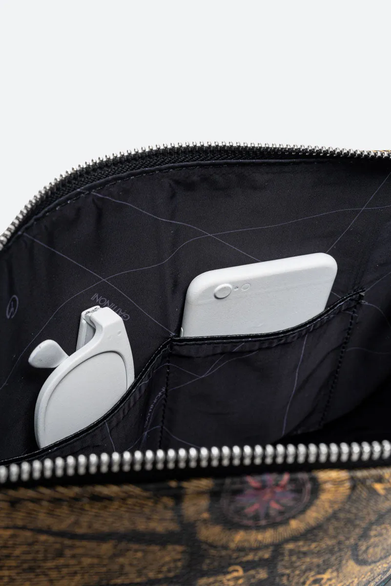 Gattinoni Planetarium Hobo geanta umar cu pouch negru