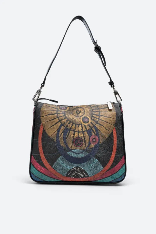 Gattinoni Planetarium Hobo geanta umar cu pouch negru