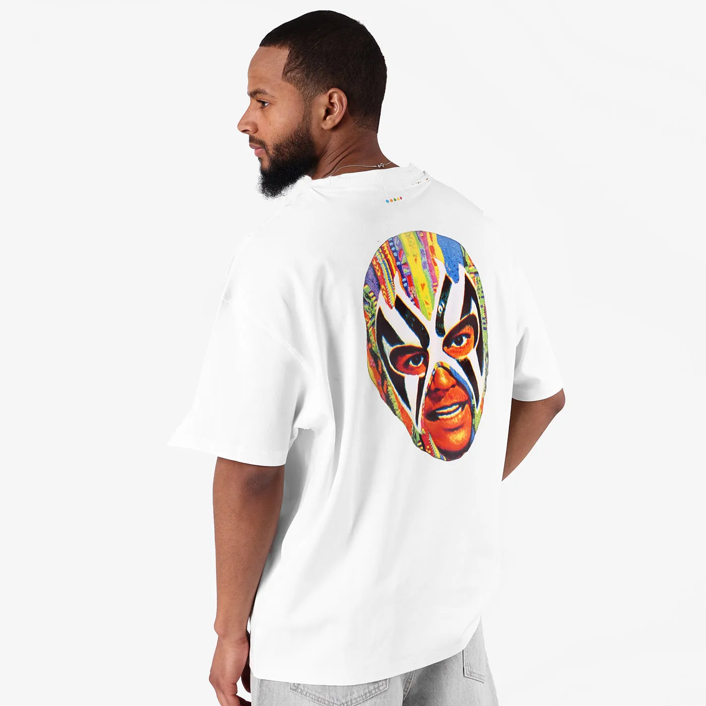 COOGI Mask Tee tricou oversized alb imprimat