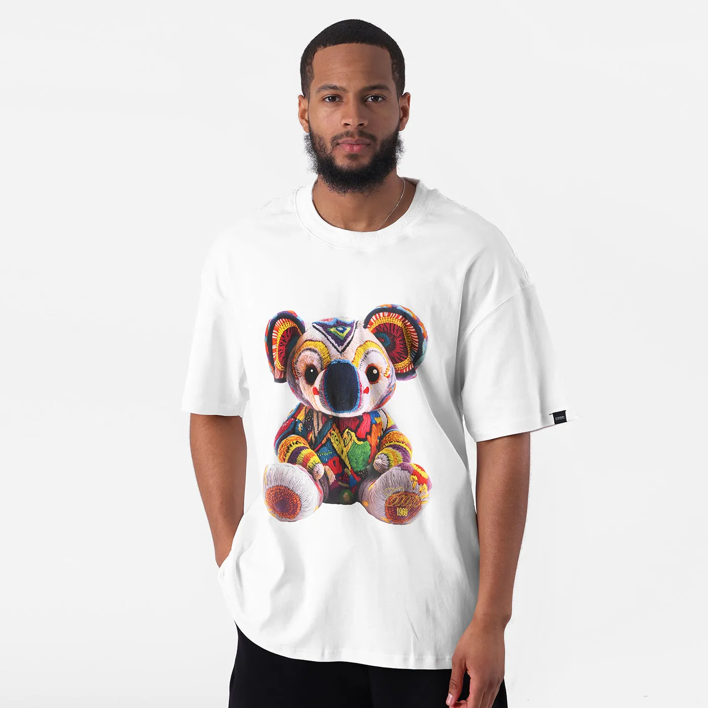 COOGI Koala Tee Oversized tricou alb bumbac