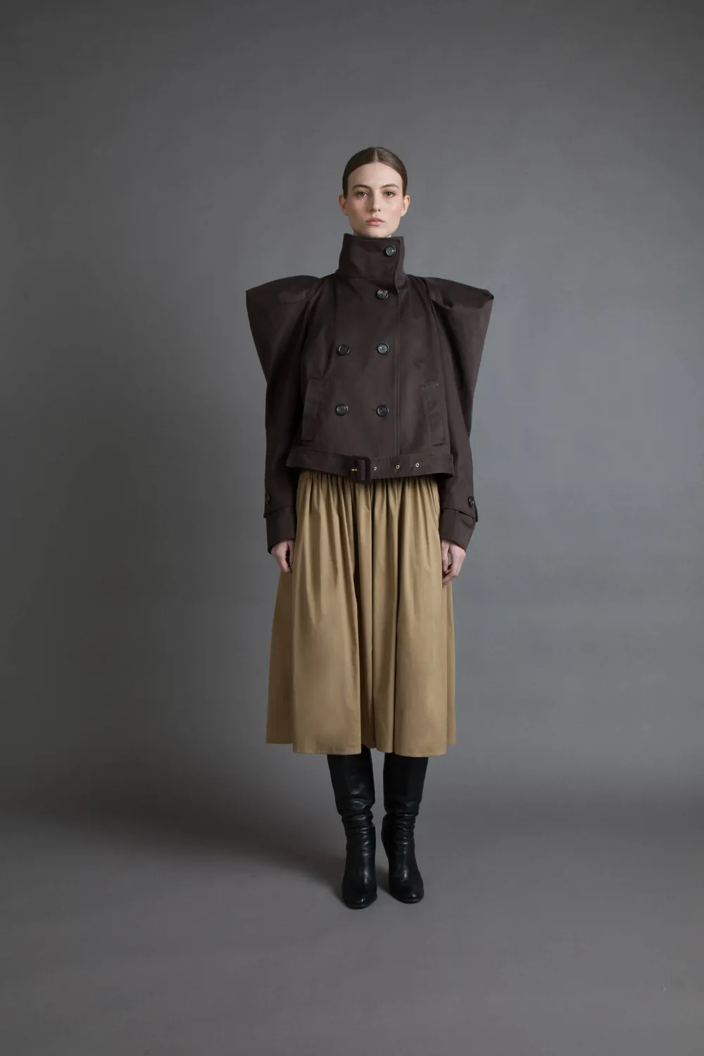 Gattinoni Trench Scurt trenci dama gabardina bumbac