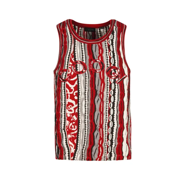 COOGI Basketball Jersey maiou rosu-negru bumbac