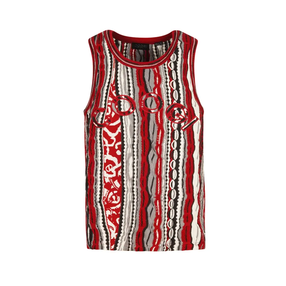 COOGI Basketball Jersey maiou rosu-negru bumbac