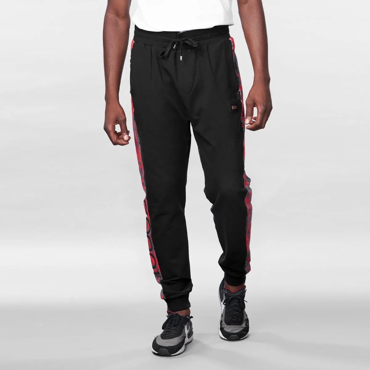 COOGI Classic Red-Black joggeri negri din bumbac