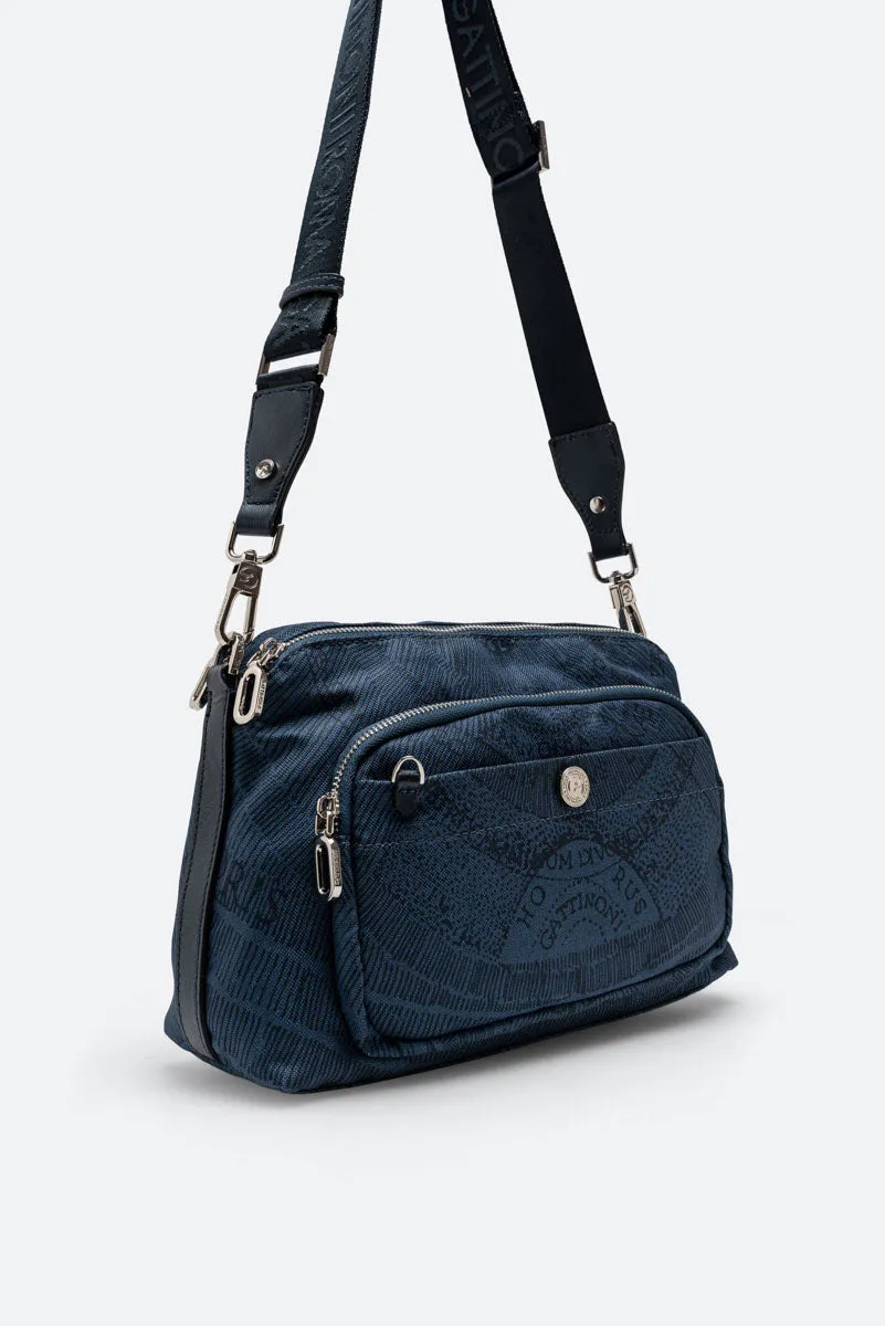 Gattinoni Maya Experience Blue geanta crossbody 28 cm nailon