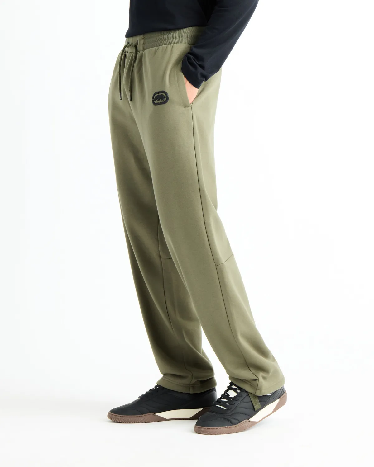 Ecko Red Classic Wide Leg pantaloni sport maslinii
