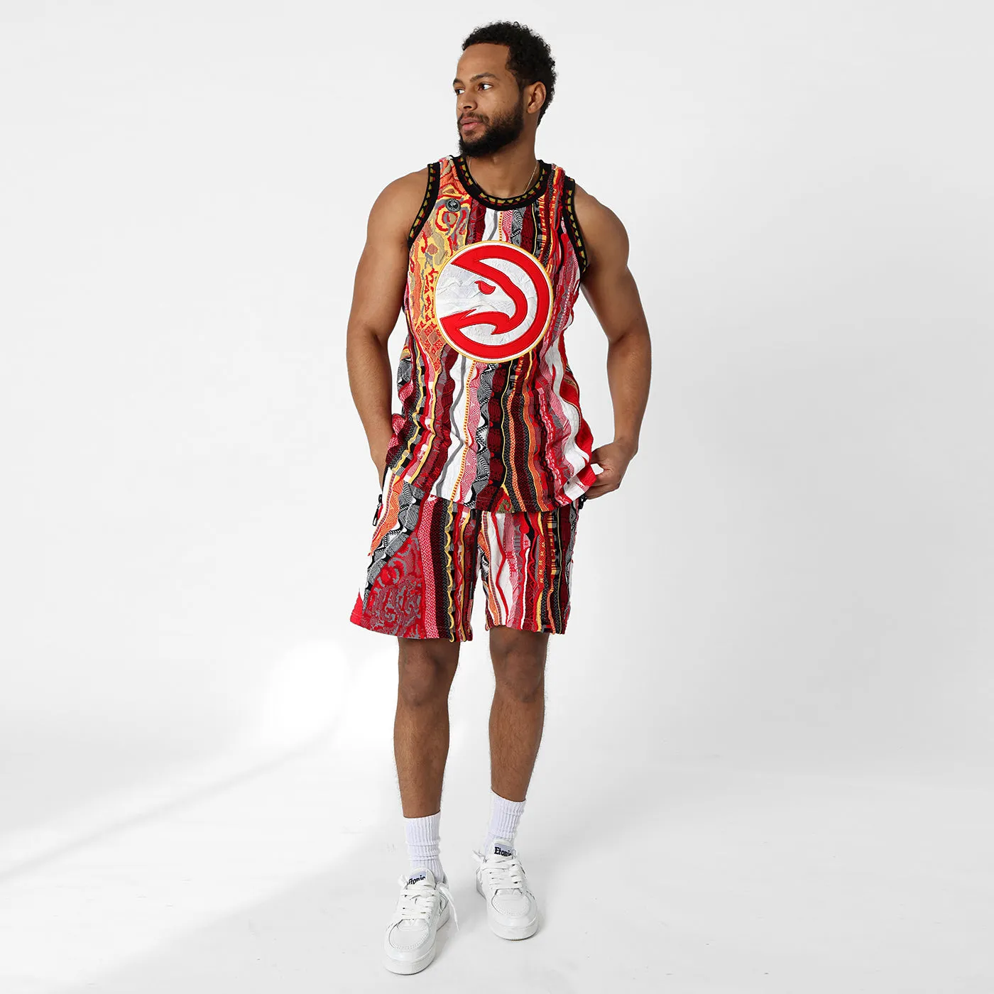 COOGI X NBA X Protege Atlanta Hawks Sweater Knit Shorts pantaloni