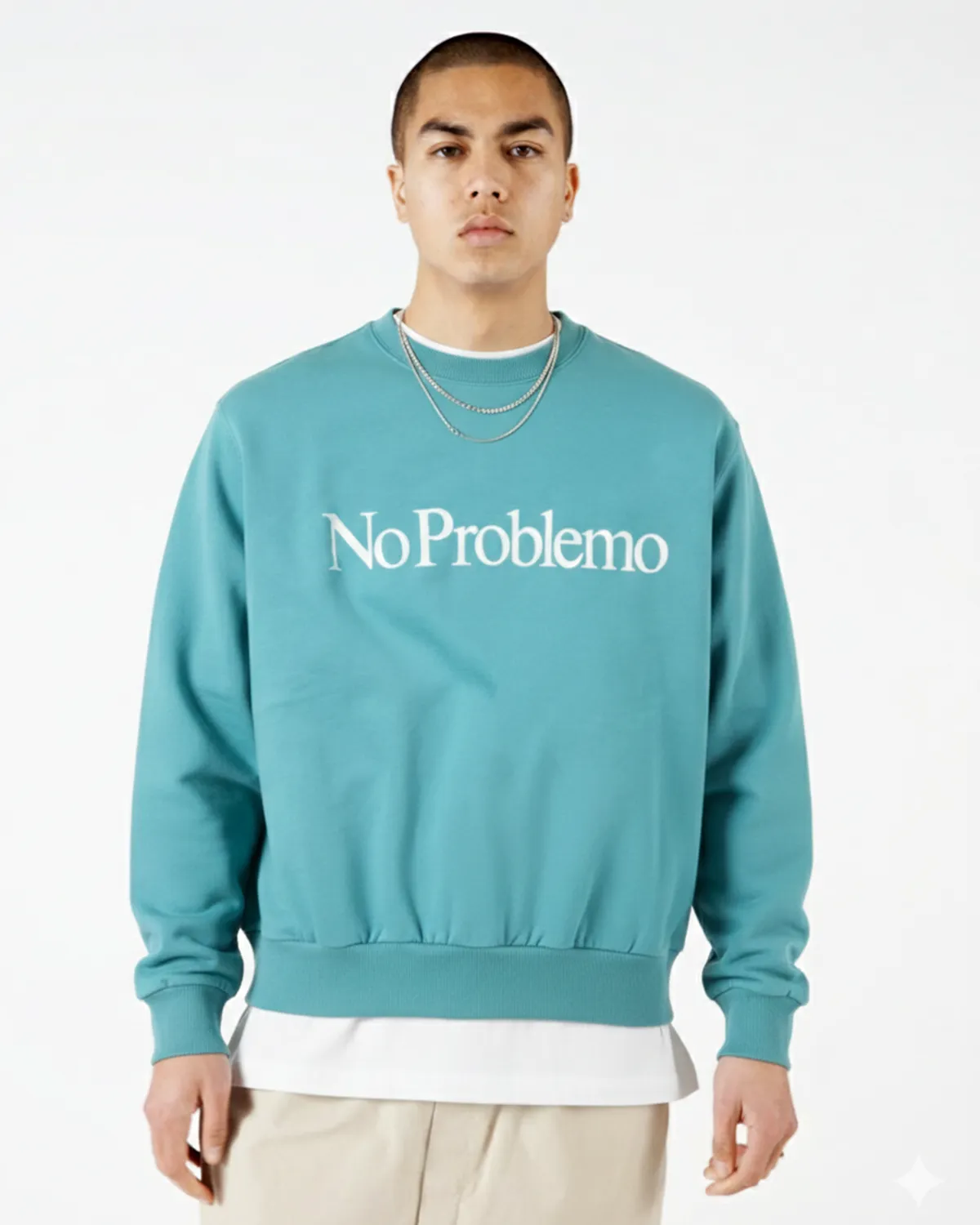 No Problemo Sweatshirt sweatshirt aqua fleece periat