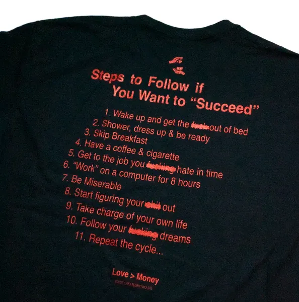 Createdby Love Over Money tricou negru bumbac