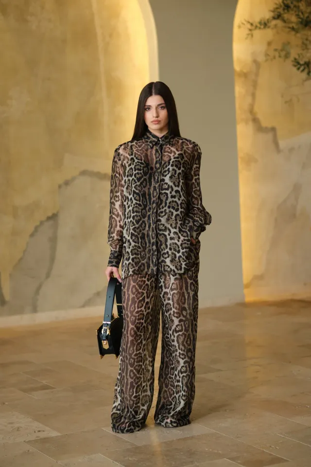 Dualitae ISLA set leopard voal poliester S-M