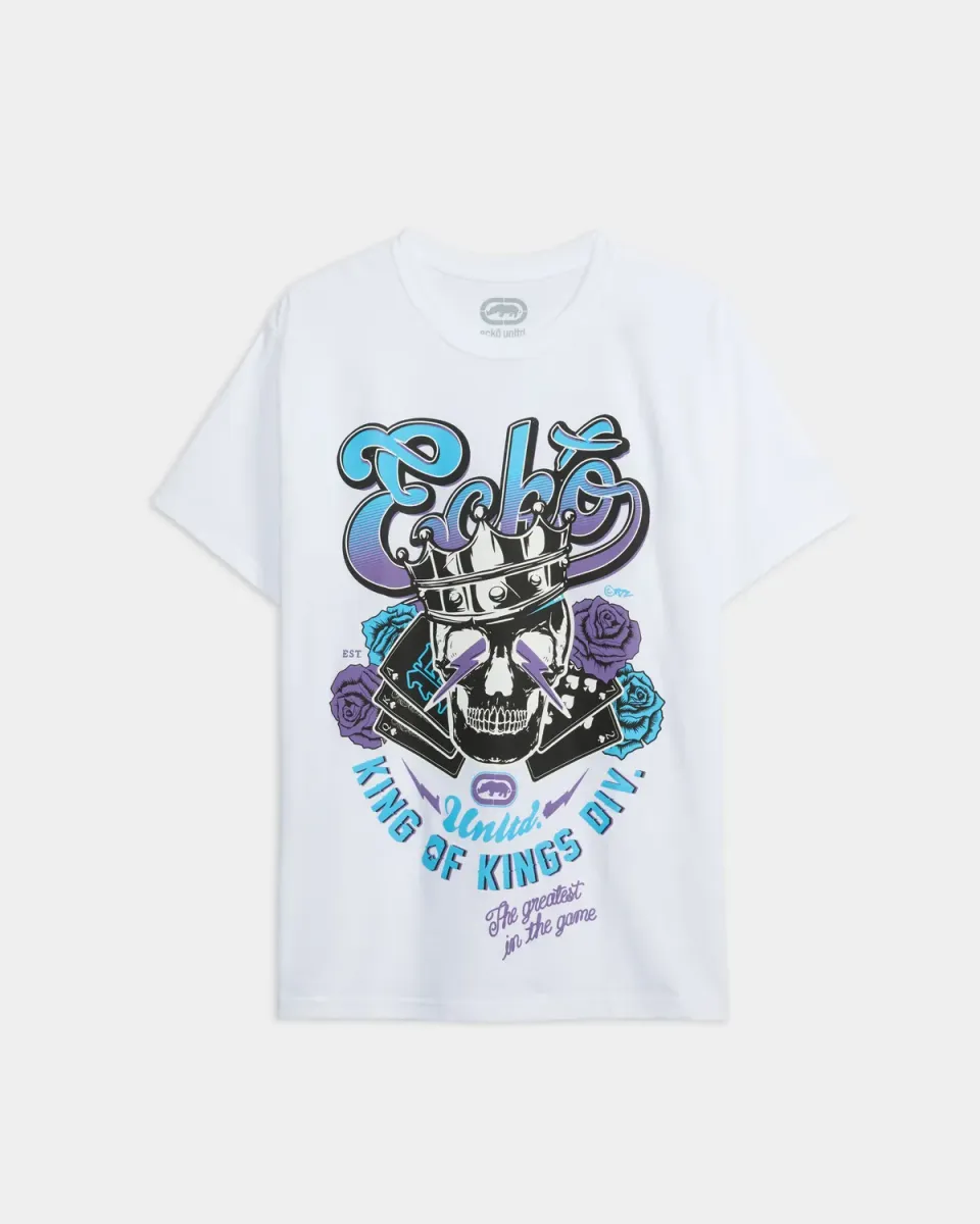 Ecko Red King of Kings tricou bumbac cu craniu
