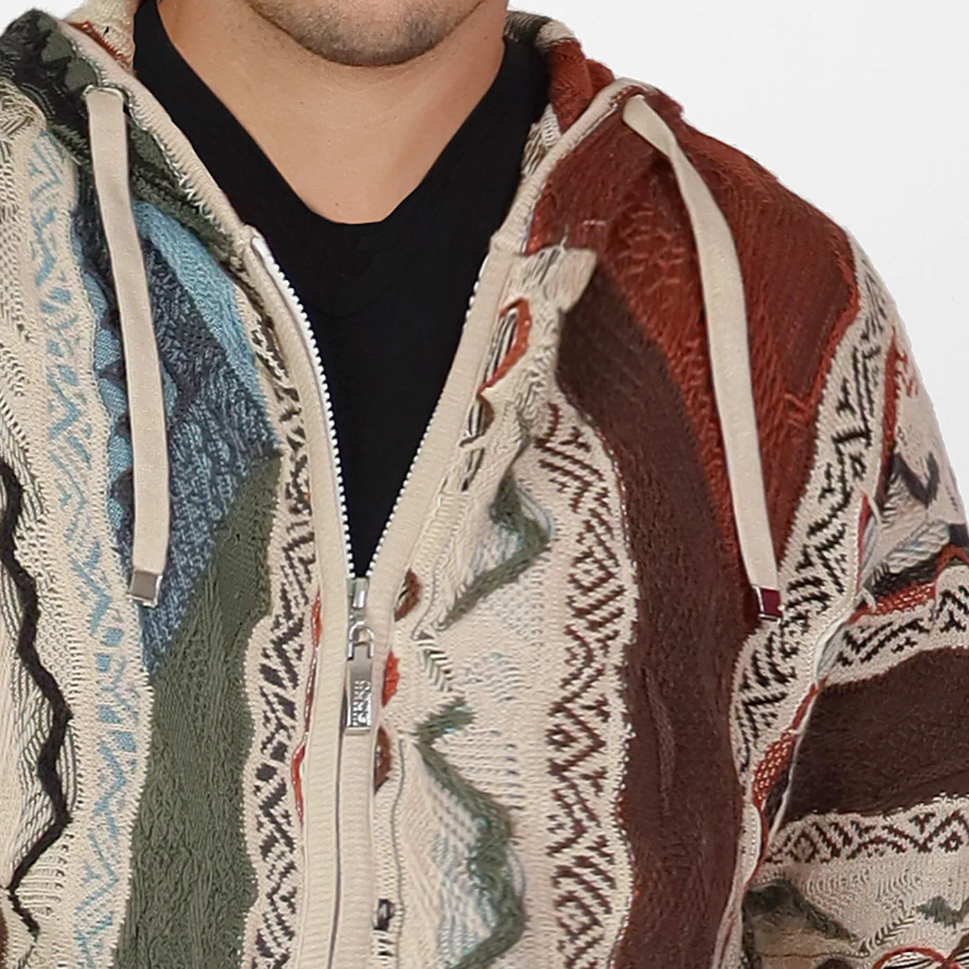 COOGI Taos hanorac tricotat cu fermoar multicolor